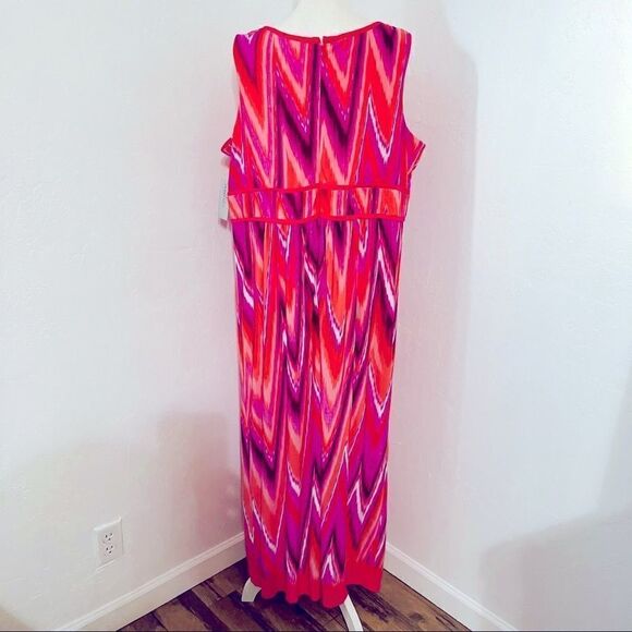 NWT Catherines Multi-Colored Maxi Dress Size 1X - Picture 3 of 11